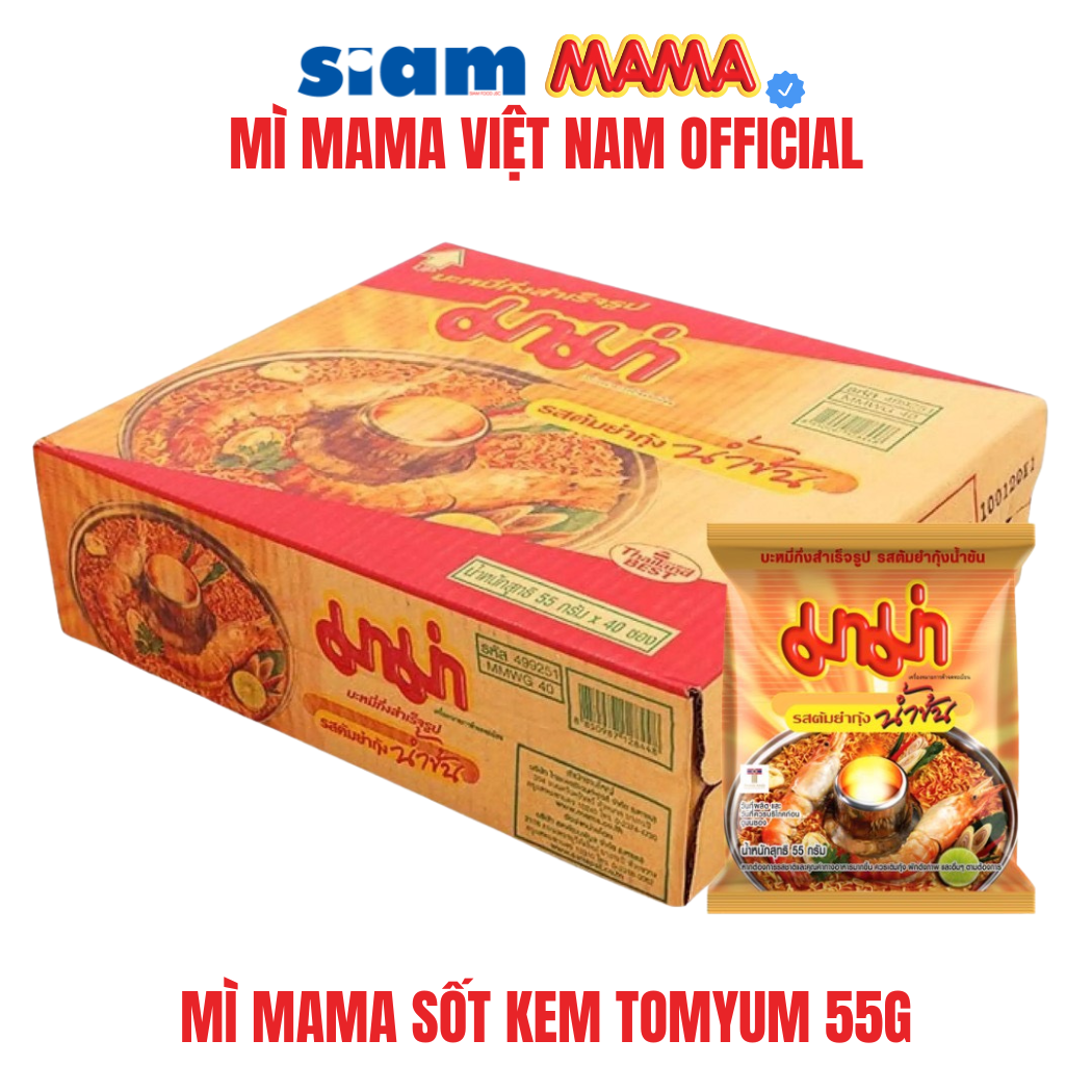 THÙNG 30 GÓI - MÌ MAMA SỐT KEM TOMYUM 55G