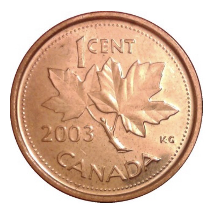 Xu Bắc Mỹ sưu tầm 1 cent Canada