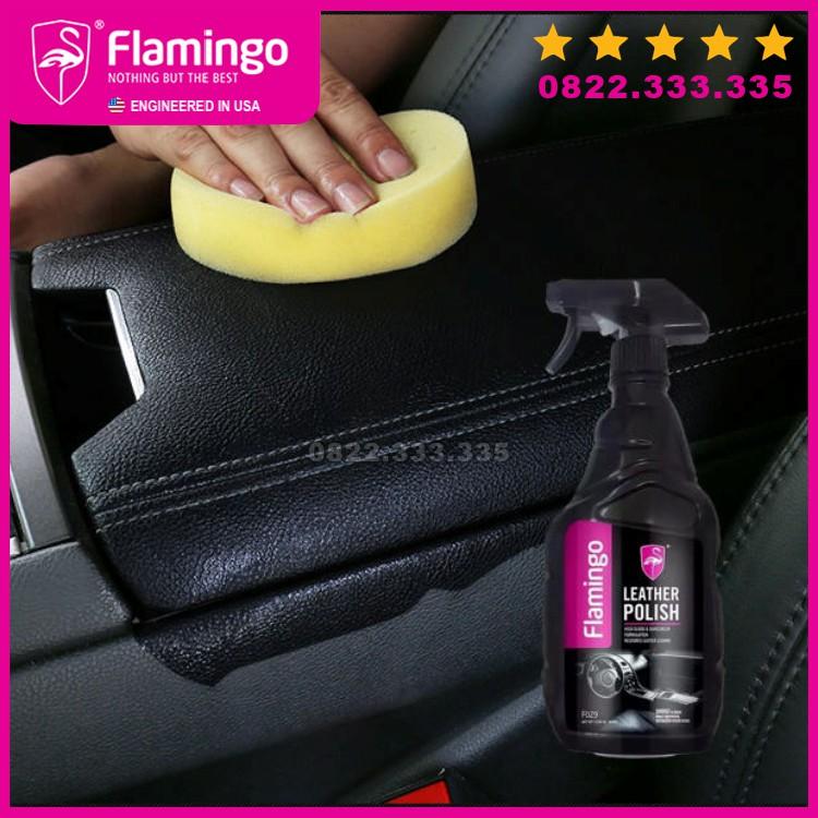 Xịt dưỡng nội thất ghế da Flamingo leather polish F029 loại cao cấp