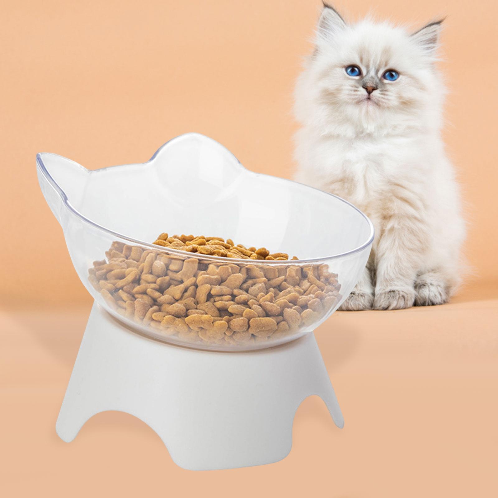 Water Food Dispenser Water Drinking Bowl Cat Bowl Clear