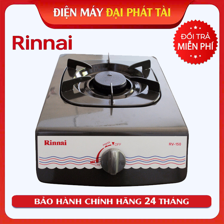 Bếp Gas Dương Rinnai Rv - 150G Đen - Hàng Chính Hãng