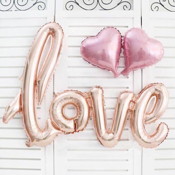 Bộ bong bóng trang trí tình yêu đẹp - love balloon set hpni06