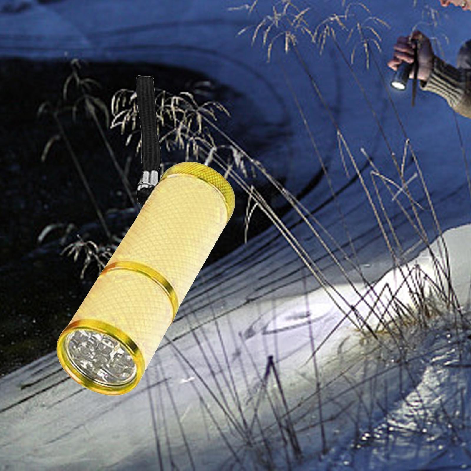 Portable Handheld flashlights 9 LED Aluminum Diameter 2.5cm Length 9cm