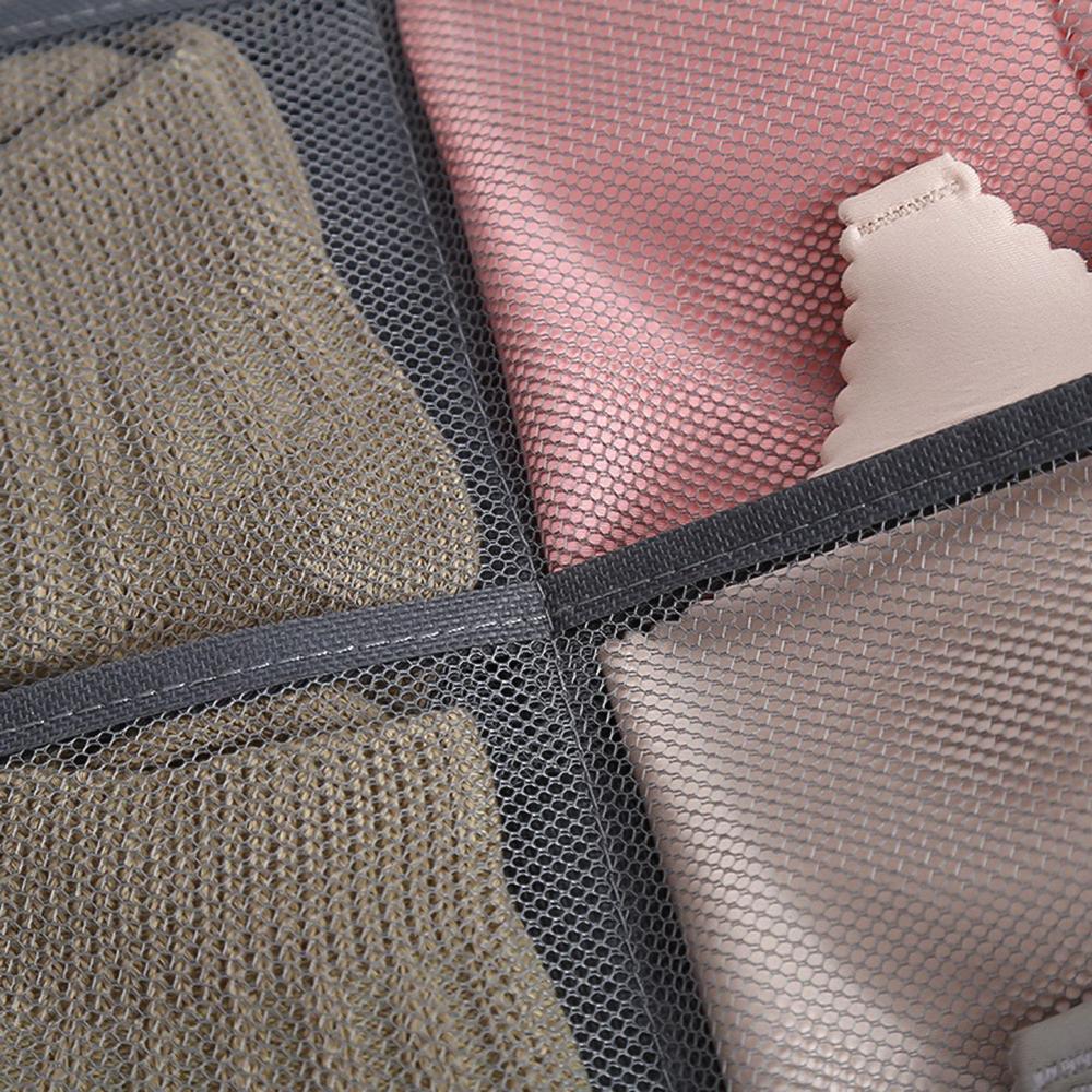 Tủ lưới treo tường hai mặt, thiết kế 15 túi, Móc treo bằng kim loại có thể xoay 360,bằng vải Oxford