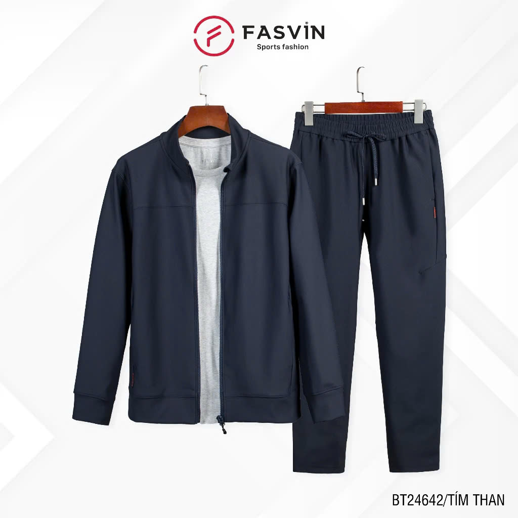 Bộ quần áo thun thể thao nam 01 lớp Fasvin BT24642.HN vải Nylon cao cấp co giãn thoải mái chất lượng tốt