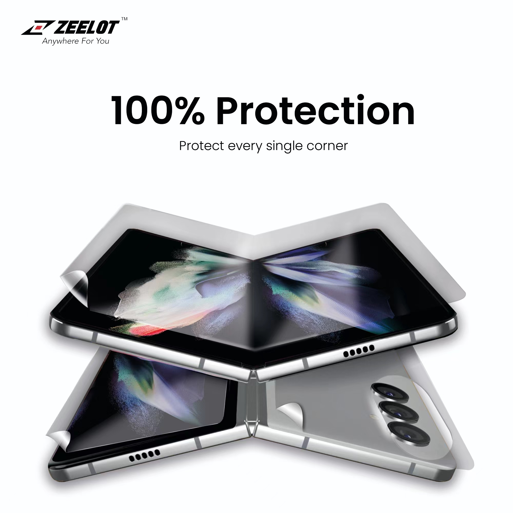 Bộ dán Zeelot 4 in 1 dành cho Samsung Galaxy Z Fold 4 2022 - Hàng Chính Hãng