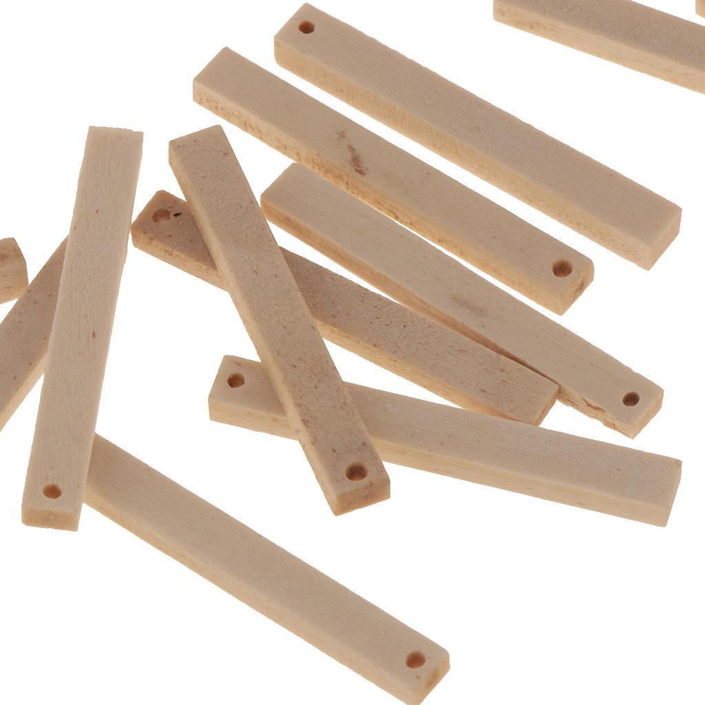 3-5pack 50 Pieces Unfinished Wood Pendants Beads Wooden Tags for Crafts DIY
