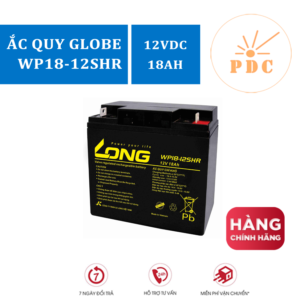 Bình Ắc Quy Long 12V 18Ah WP18-12SHR - Hàng Chính Hãng