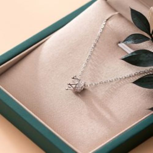Dây chuyền bạc vương miện xi vàng