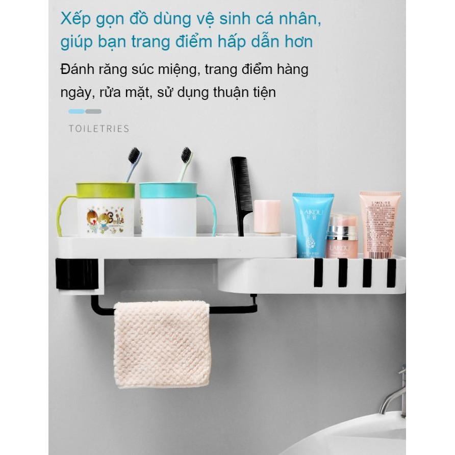 Kệ để đồ đa chức năng xoay linh hoạt không cần khoan bắt vít