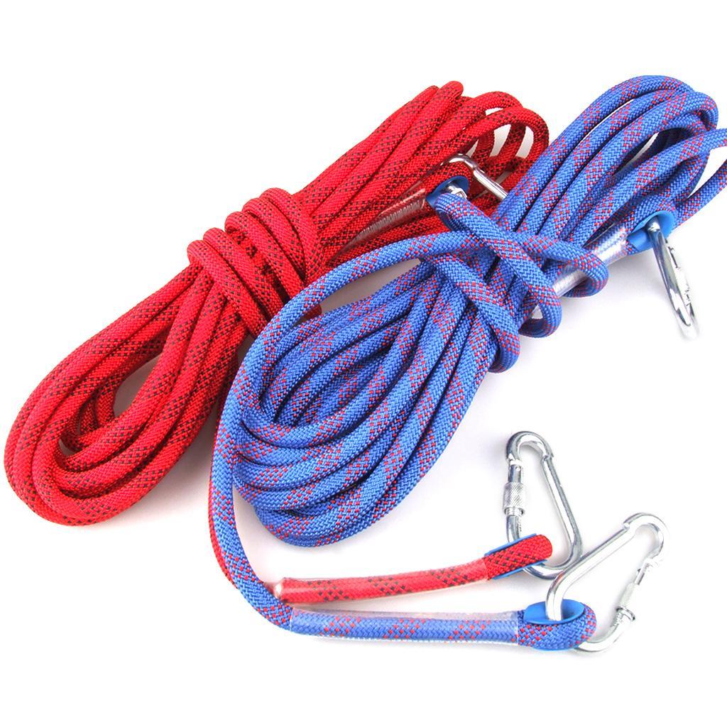 25KN 12mm Pro Rock Tree Climbing Auxiliary Rope Sling Safety Rapelling Cord Gear
