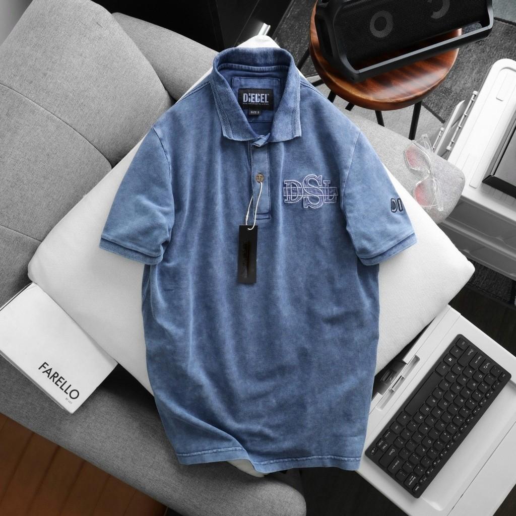 Áo thun polo D.I.E.S.E.L wash acid_chiến thuật_dã ngoại - kiểu 2