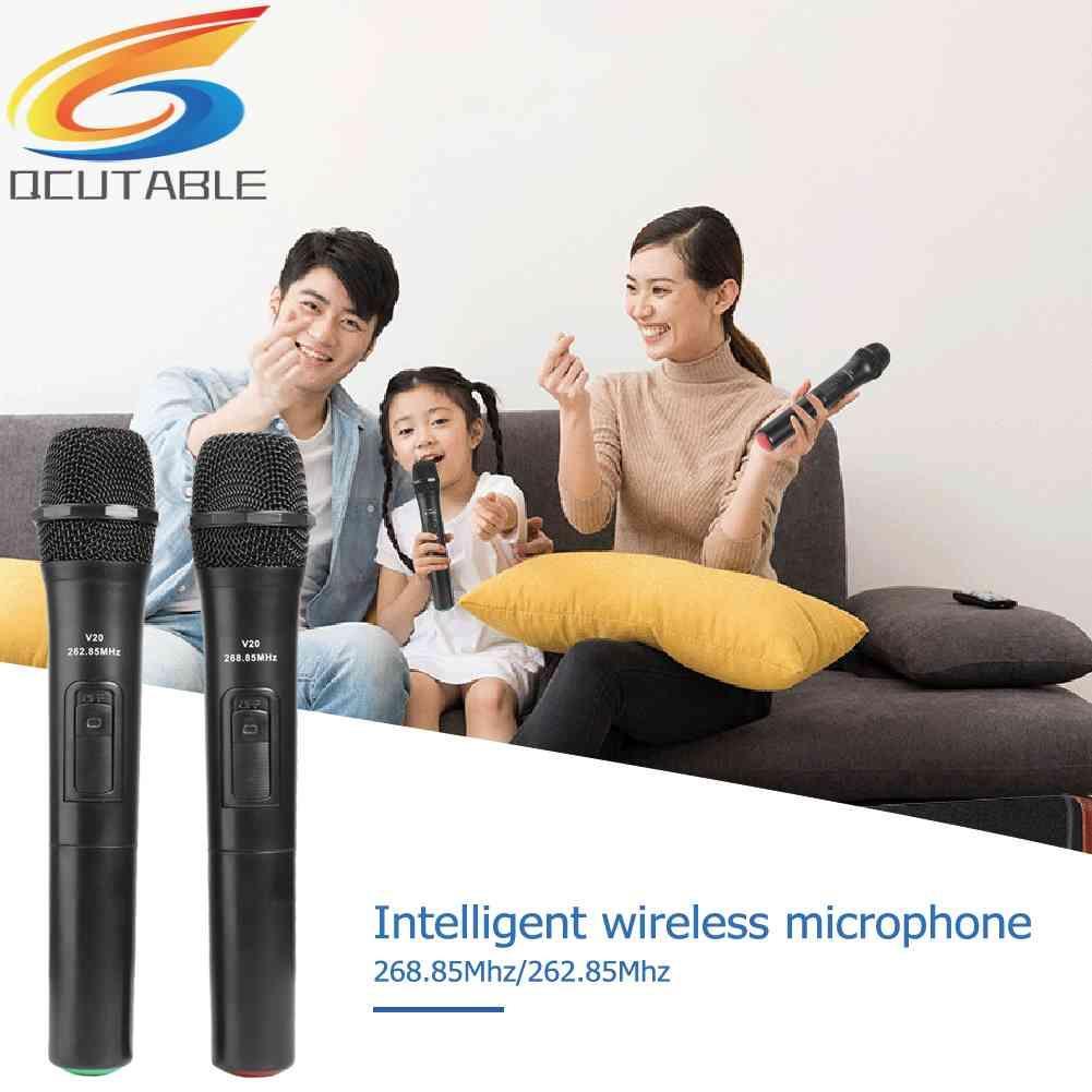 Bộ 2 Micro Không Dây Thông Minh Cầm Tay Kèm Đầu Nhận USB Chuyên Dụng Cho Karaoke