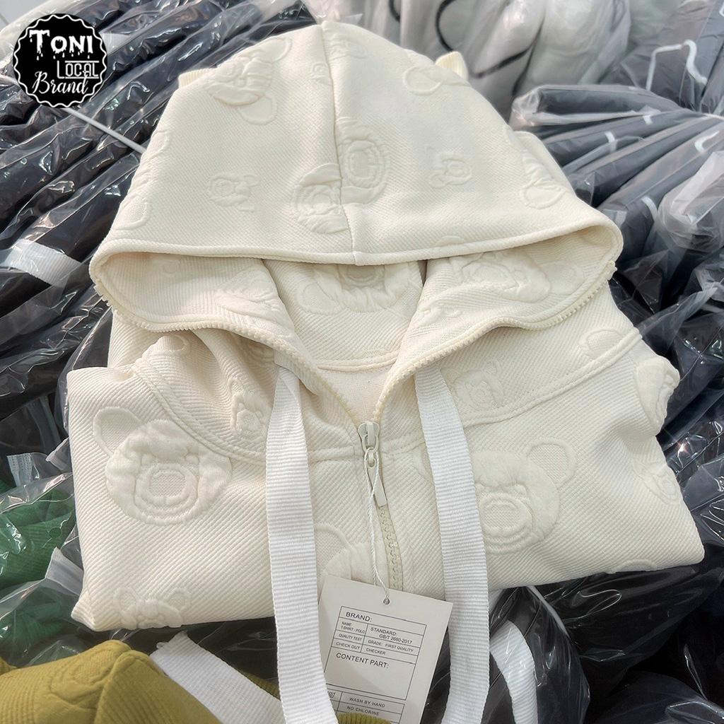Áo Hoodie Xốp Dập Nổi chống nắng + tay xỏ ngón + có 2 túi trong Unisex