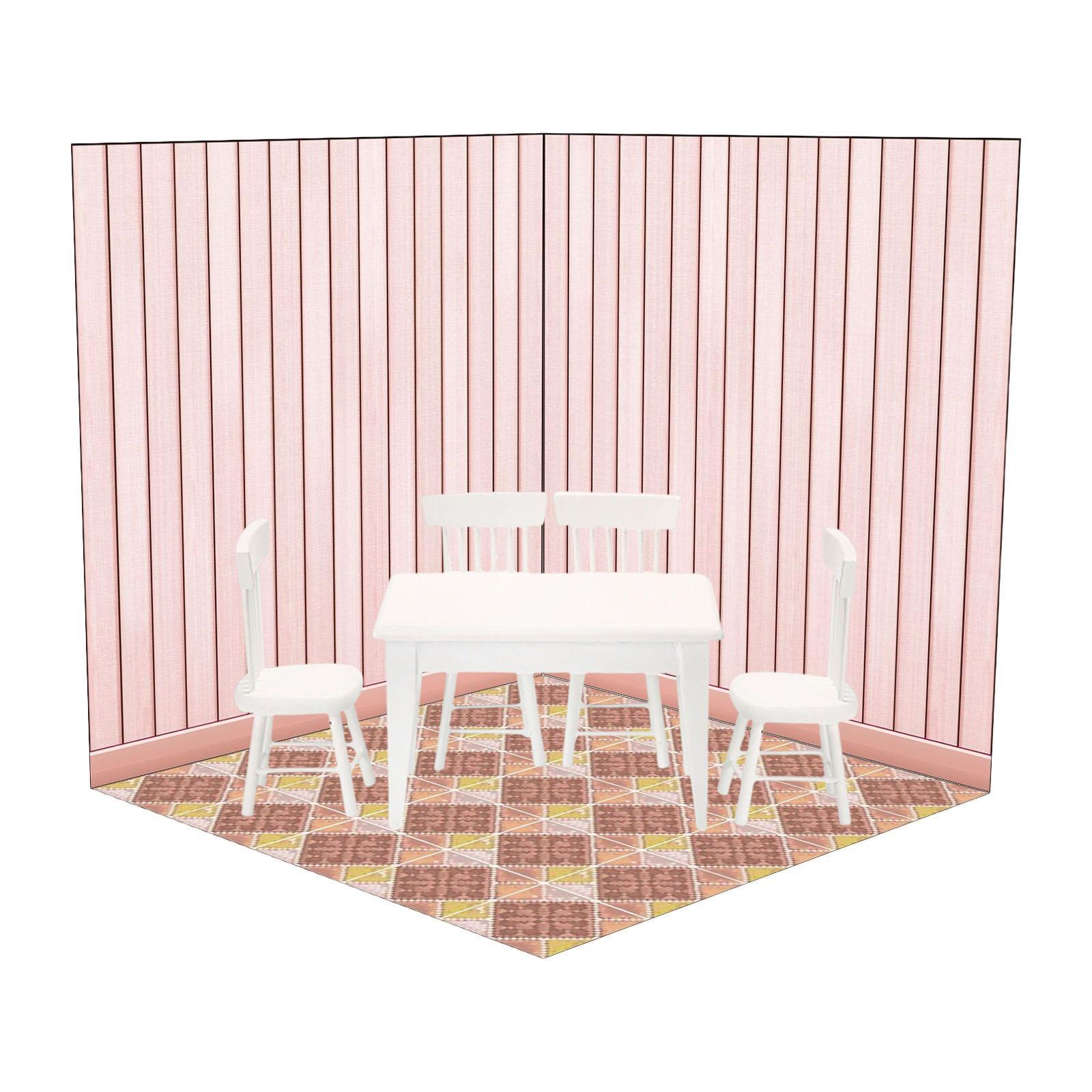 3x 1:12 Dollhouse Background Board Display Board for Adults Unisex