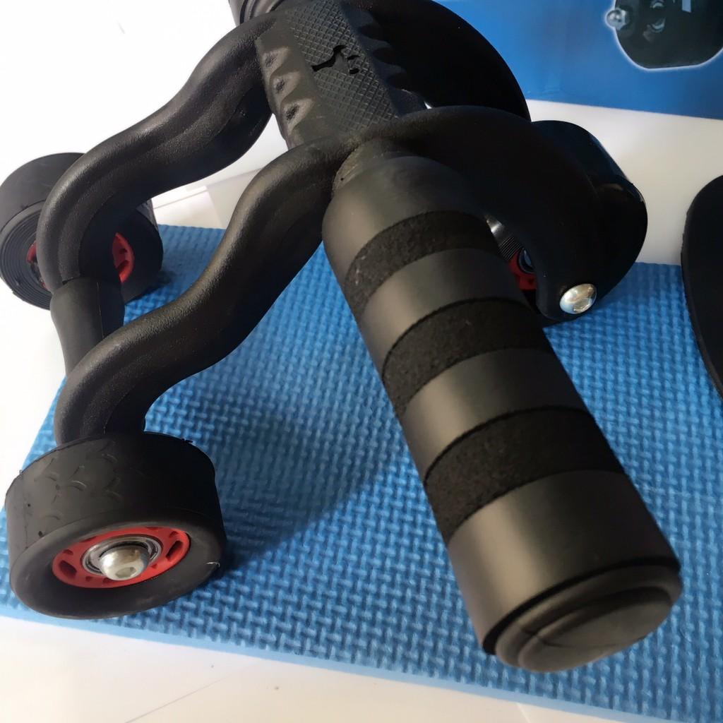 Con lăn 4 bánh, 3 bánh tặng dây nhảy thể dục