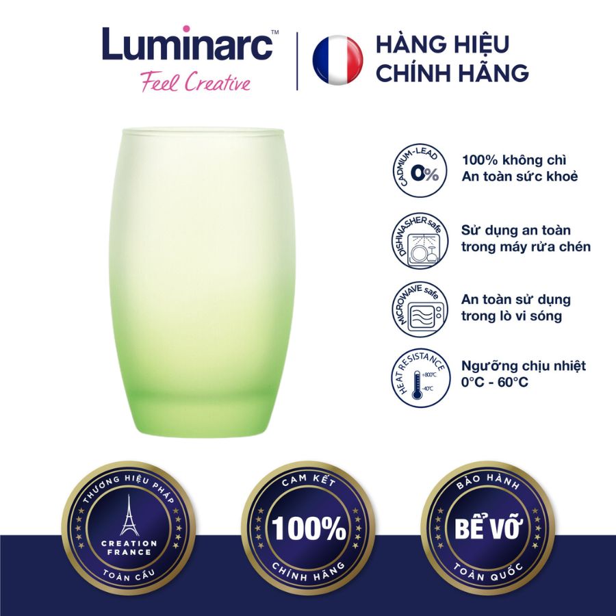 Bộ 2 Ly Thuỷ Tinh Cao Luminarc Salto Frost Lime 350ml - LUSAQ3177