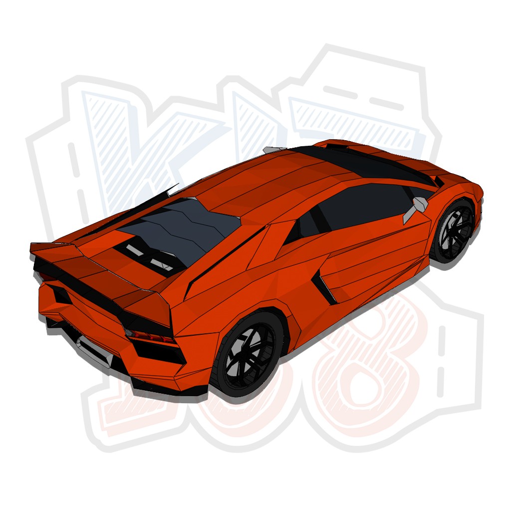 Mô hình giấy xe ô tô Lamborghini Aventador