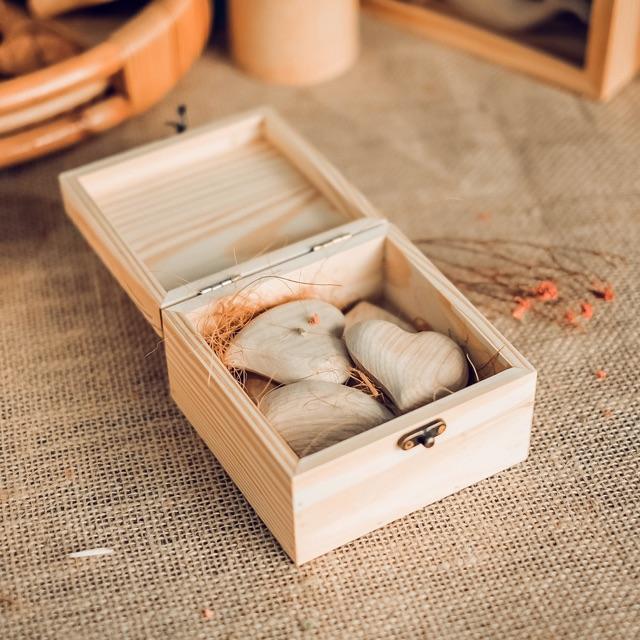 Hộp gỗ tự nhiên - Hộp gỗ vuông đựng đồ