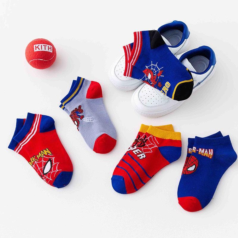 Tất Người Nhện Cho Bé Vớ Trẻ Em Hoạt Hình Siêu Nhân Spider man Chất Liệu Cotton Thấm Hút Mồ Hôi 1-8 Tuổi - SUMO KIDS