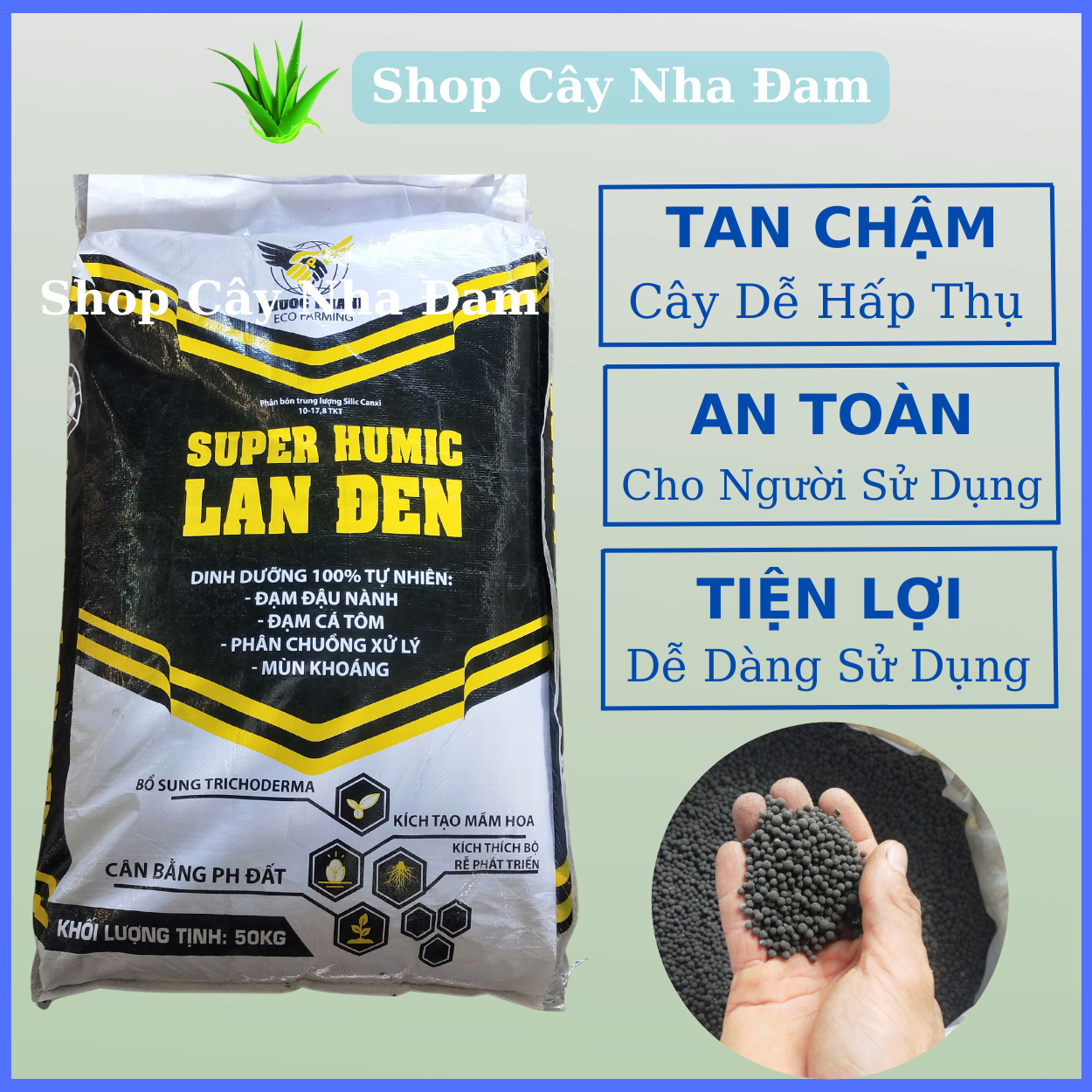Phân Lân Hữu Cơ Humic Khử Chua Hạ Phèn Chuyên Rau Màu