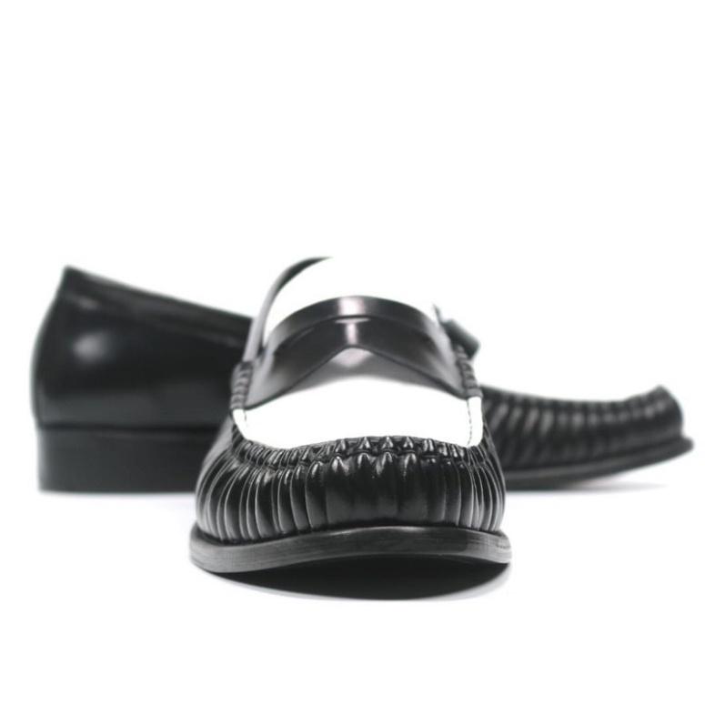 Giày Lười Nam DECEMBER Penny Loafer Black White - LF01