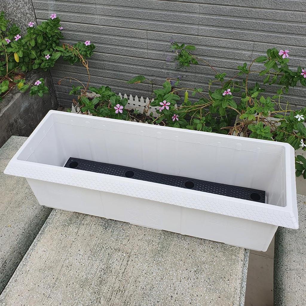 Chậu dài kiểu mái ngói nhựa dày trồng rau, hoa size 62x23x19cm