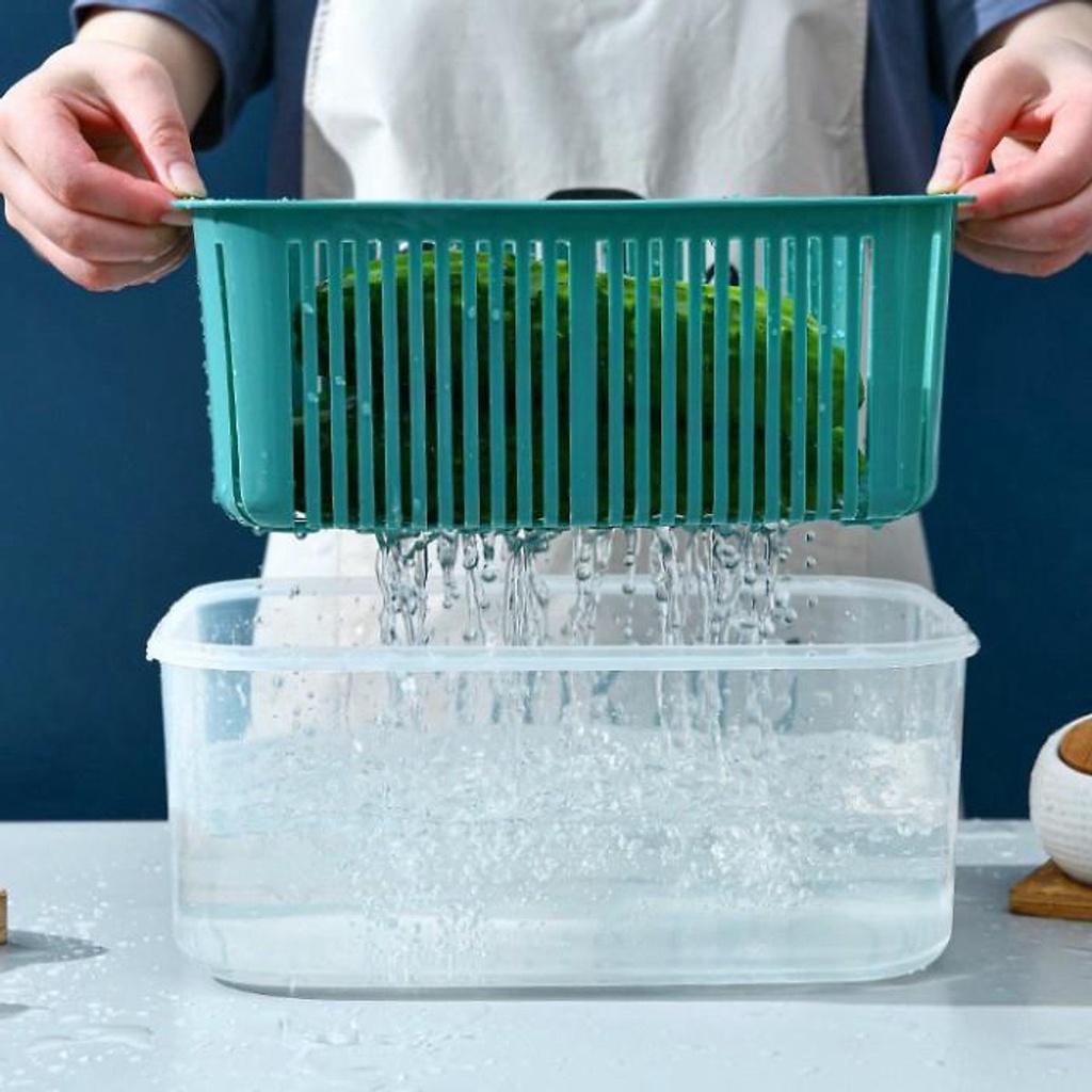 SET 5 HỘP KÈM RỔ CÓ NẮP ĐỂ TỦ LẠNH TIỆN LỢI