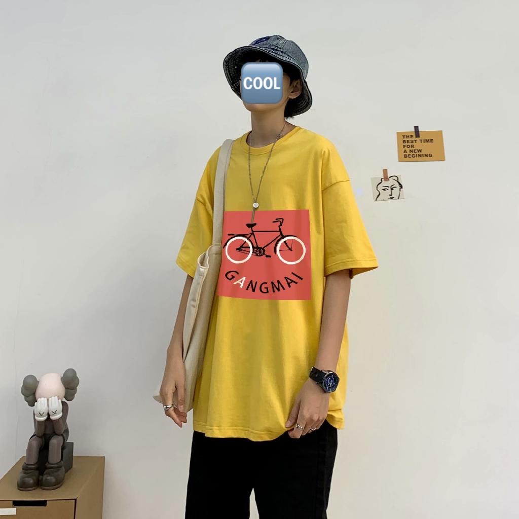 Áo Thun Nam Tay Ngắn In Hình Xe Đạp Cá Tính