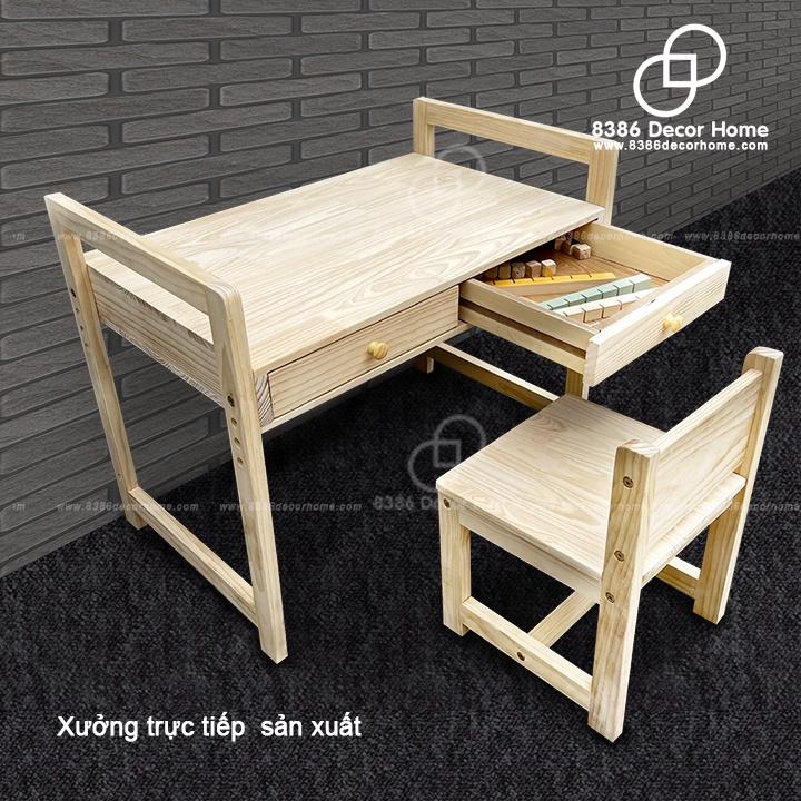 Bộ bàn ghế học sinh thông minh siêu dễ thương nâng cao hạ thấp theo tuổi