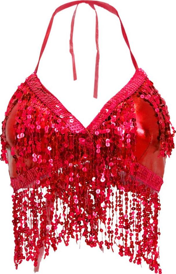 Trang Phục Belly Dance Bra Halter Top Trang Phục Biểu Diễn Sequin