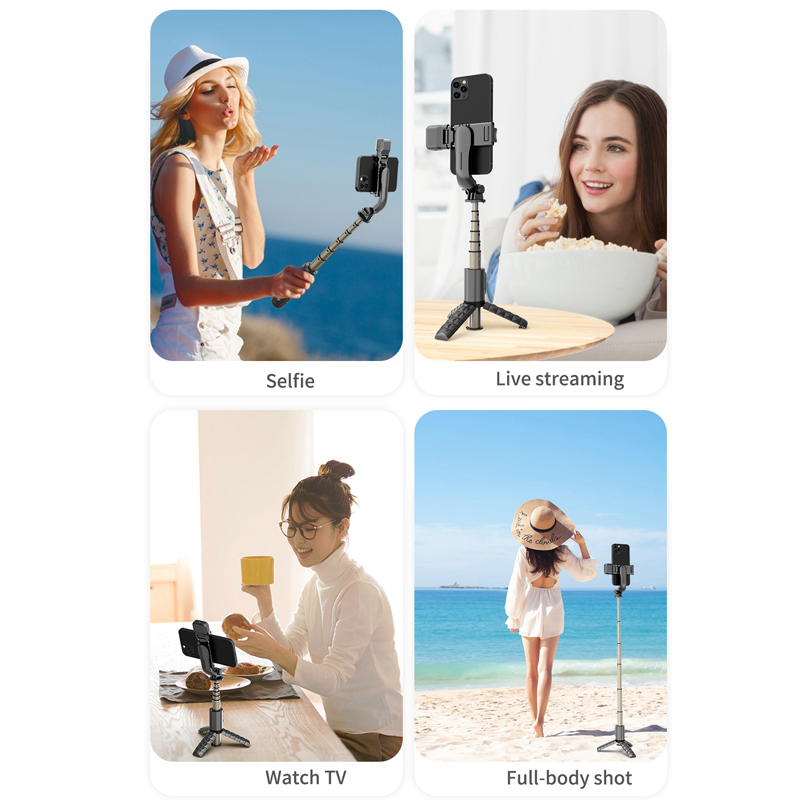 Gậy chụp ảnh tự sướng selfie bluetooth, Tripod 3 chân cho điện thoại có điều khiển từ xa, Có đèn led trợ sáng 6 màu