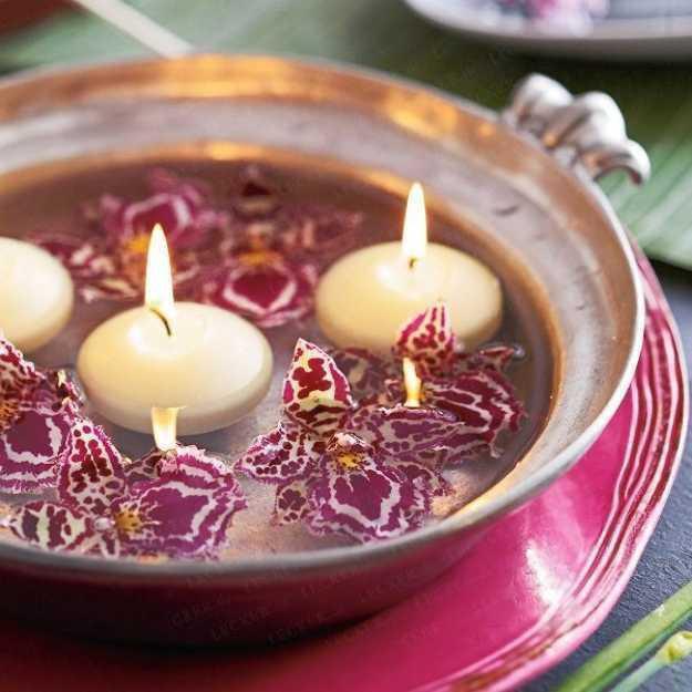 Nến thả nước sáp cọ 100% nguyên liệu tự nhiên