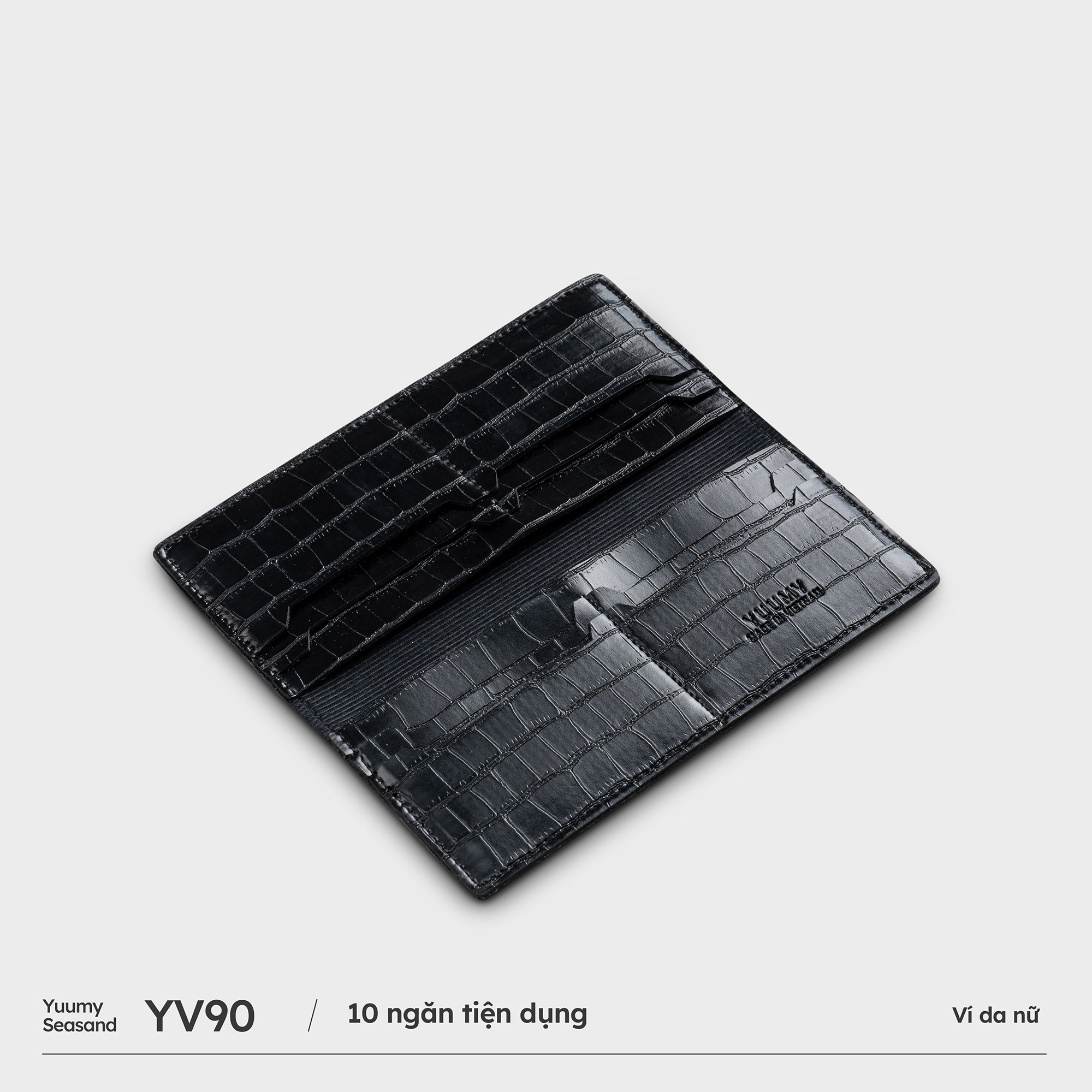 Ví Yuumy ( Thời trang nữ dáng dài nắp gập xinh xắn - Ví da Seasand YV90 )