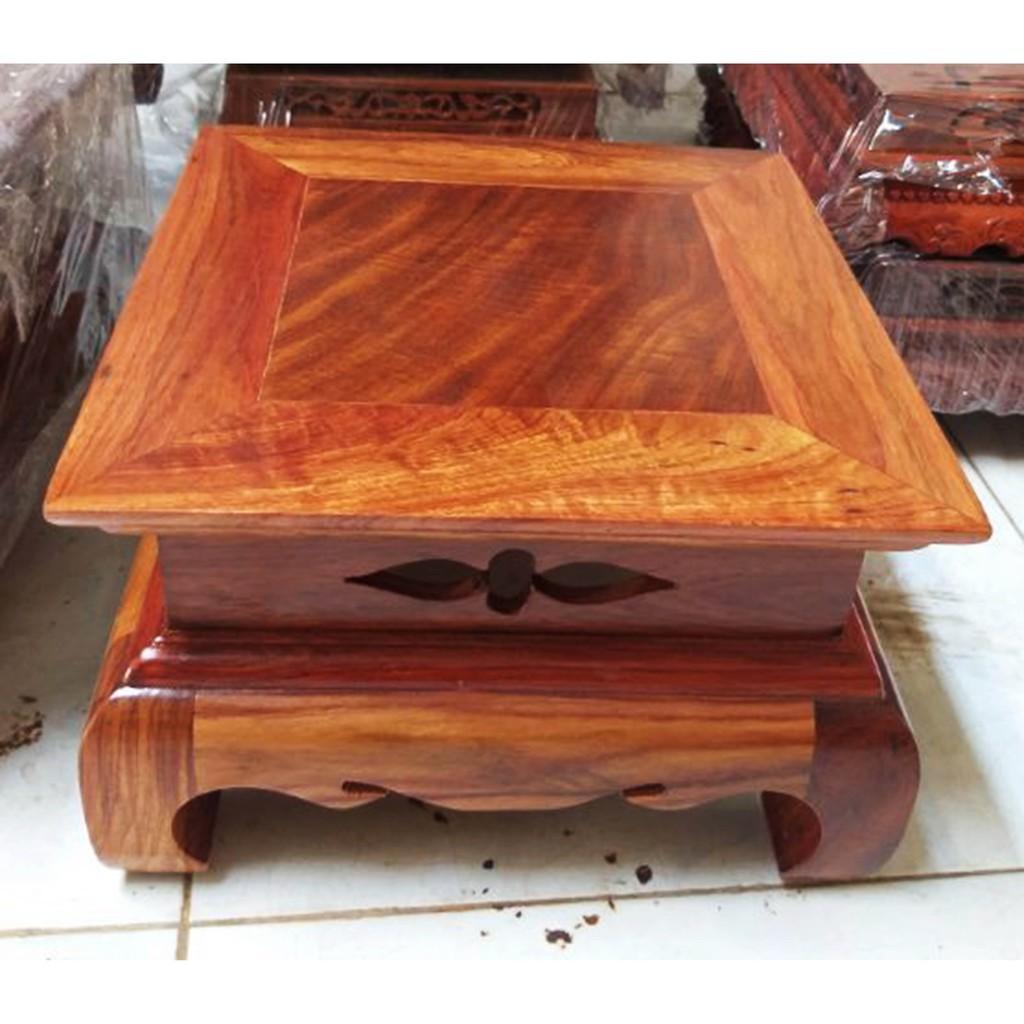 Kỉ vuông trơn - Đế vuông gỗ hương