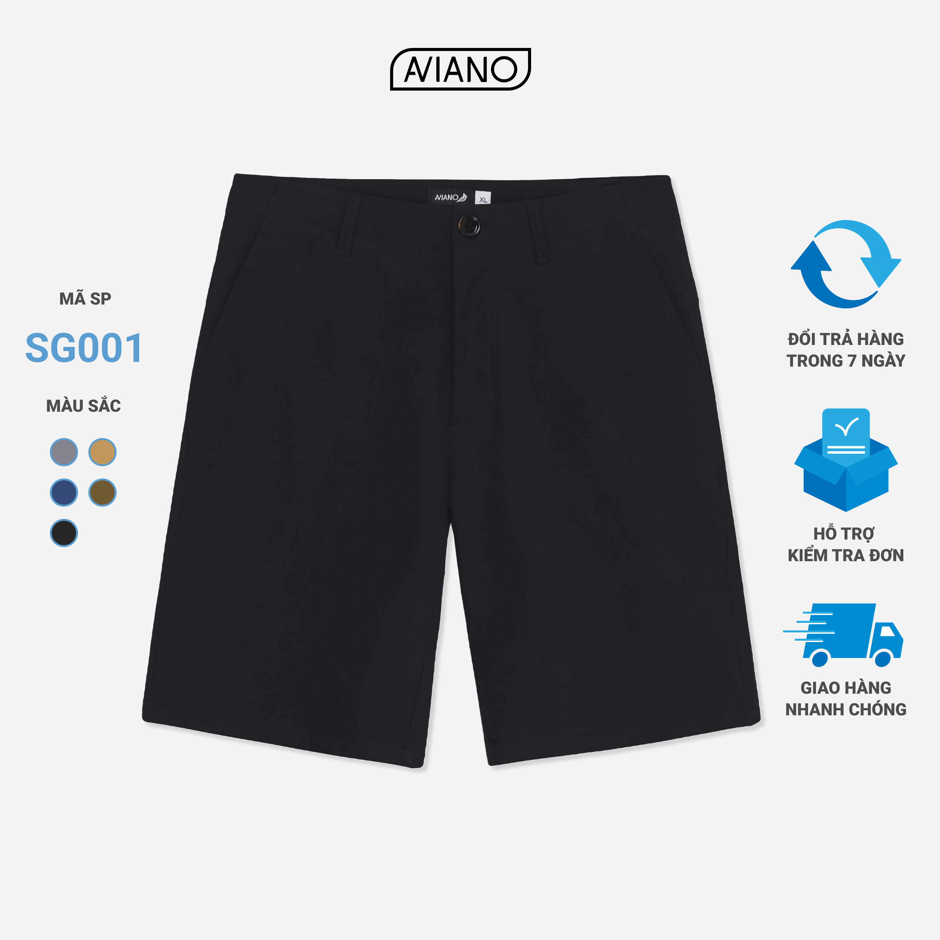 Quần Short Gió Nam Thiết Kế 5 Màu Kiểu Dáng Trẻ Trung Thời Trang AVIANO