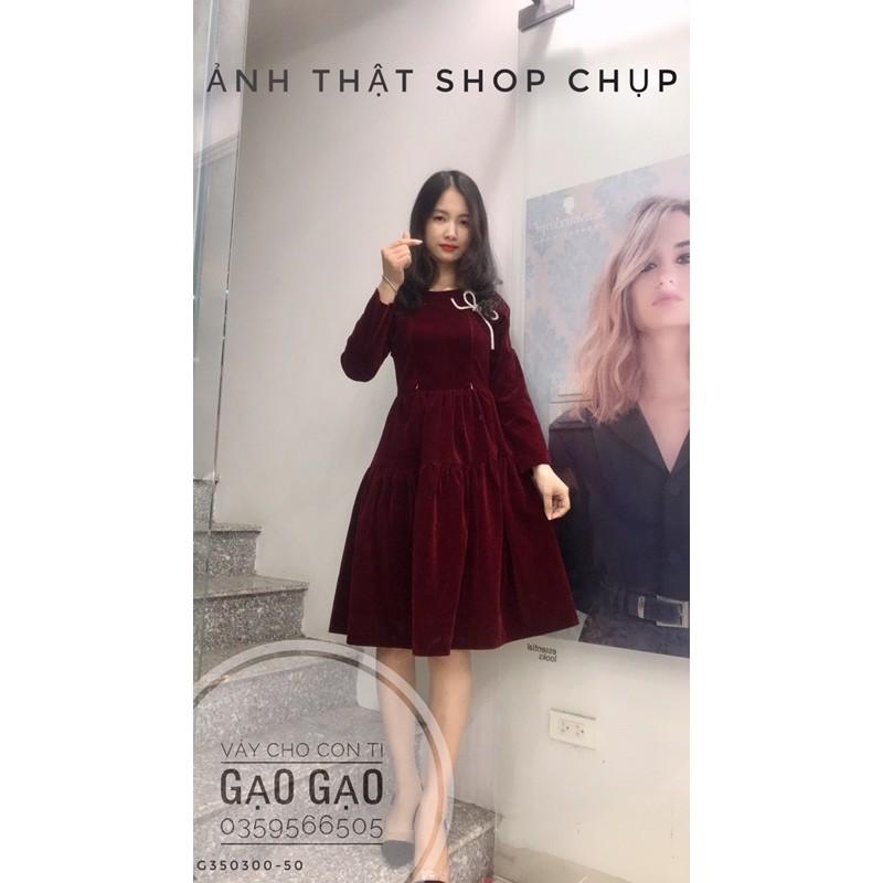 váy nhung cho con bú️KÈM ẢNH THẬT