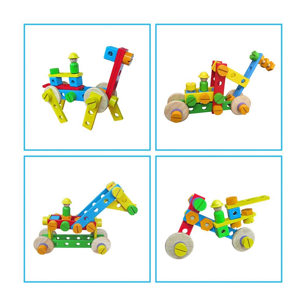 Đồ chơi gỗ Bộ lắp ráp sáng tạo | Winwintoys 64302 | Phát triển trí tưởng tượng và sáng tạo | Đạt tiêu chuẩn CE và TCVN