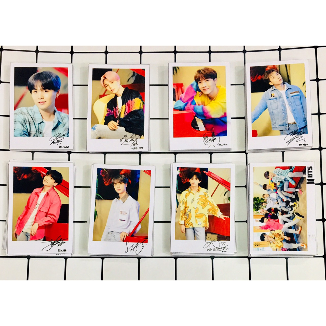Ảnh card chữ ký BTS combo 16 ảnh ngẫu nhiên