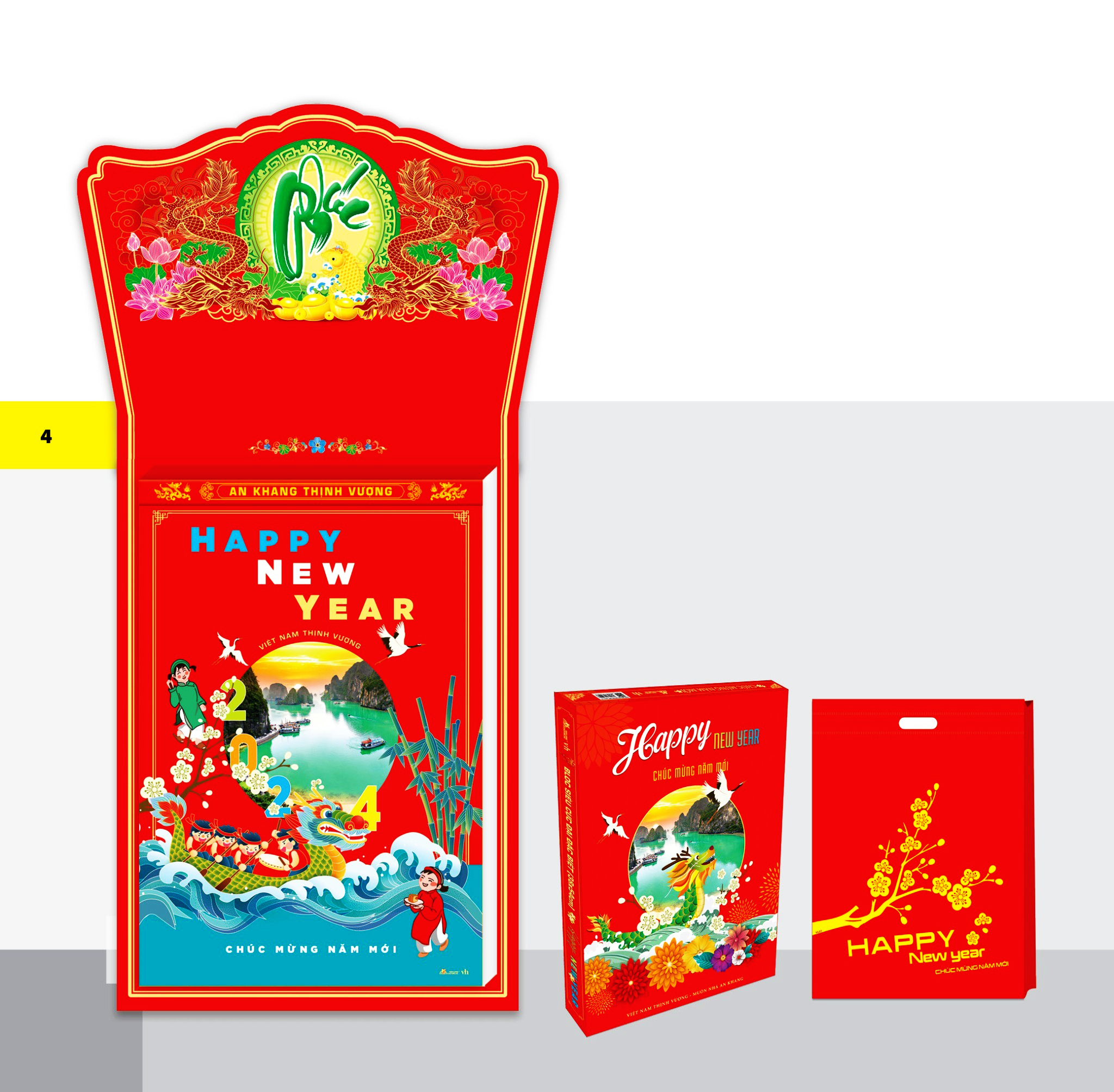 Lịch Bloc lớn nhất năm 2024 Việt Nam Thịnh Vượng Quê Hương của Tôi kích thước 38*53 Giáp Thìn