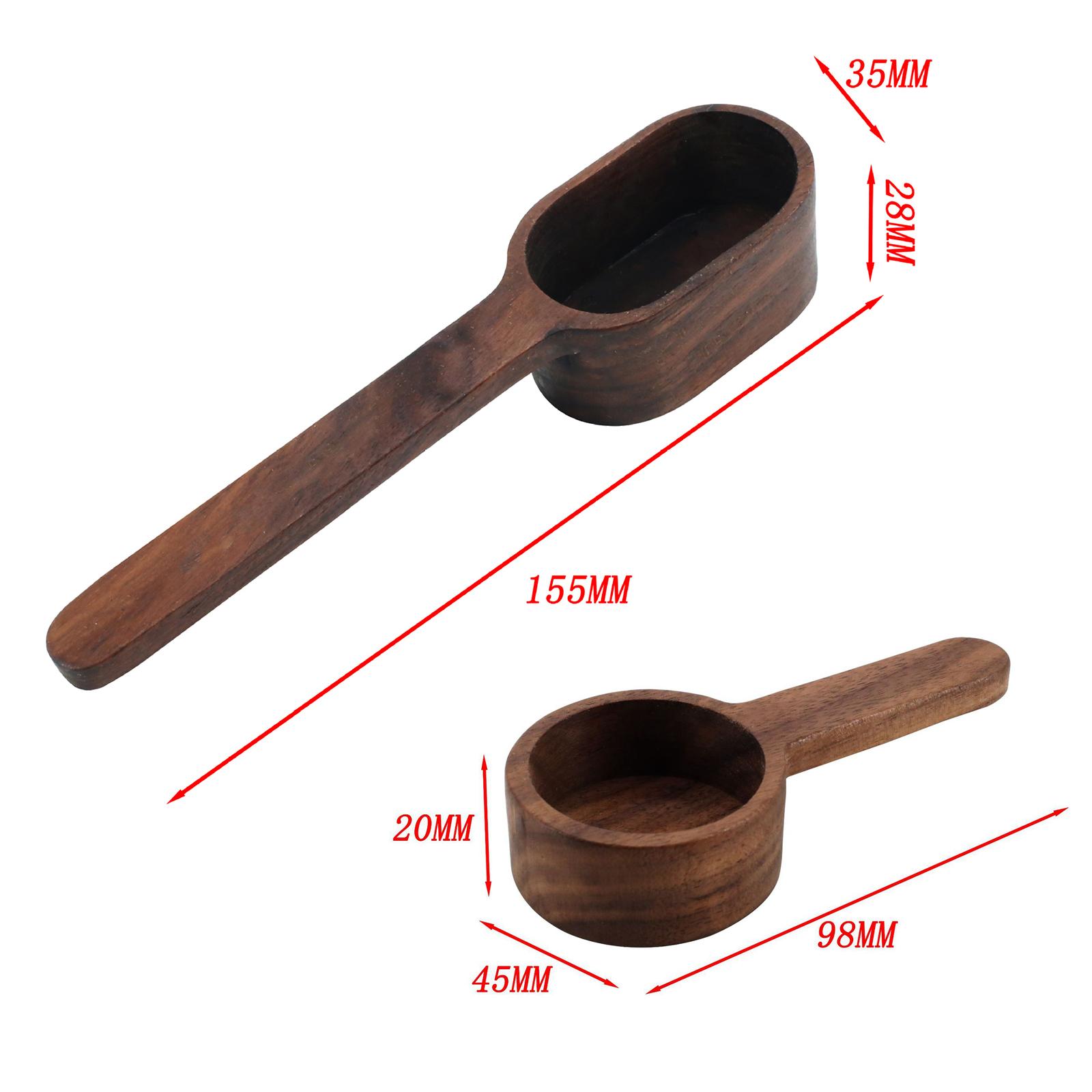 Coffee Scoop, Wooden Coffee Spoon in Black Walnut, Measuring for Coffee Beans, Ground Beans or Tea Tablespoon Home Kitchen Accessories