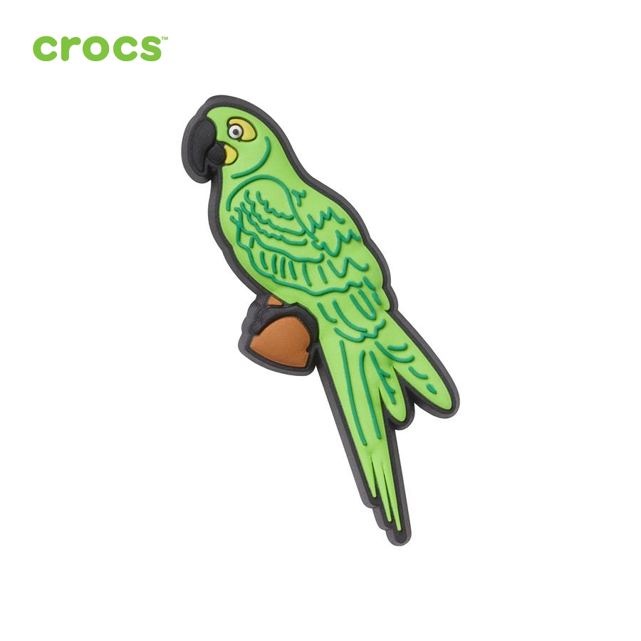 Sticker nhựa jibbitz unisex Crocs Green Parrot