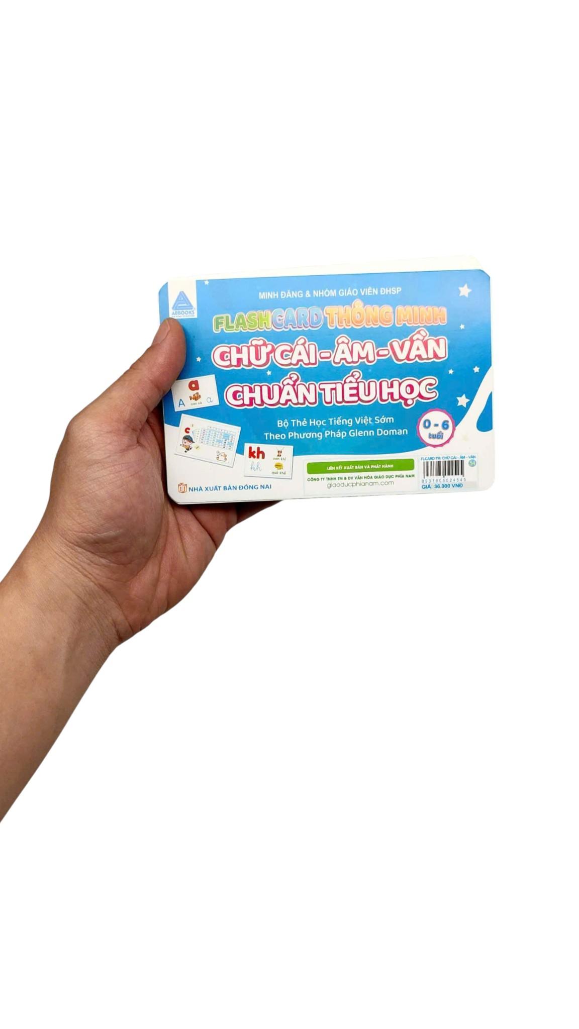 Sách - Flashcard Thông Minh - Chữ Cái-Âm-Vần Chuẩn Tiểu Học - Bộ Thẻ Học Tiếng Việt Sớm Theo Phương Pháp Glenn Doman