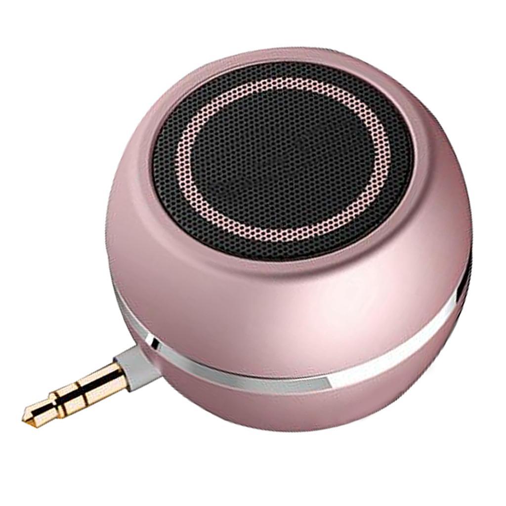 Mini Speaker 3.5mm Jack AUX Music Audio Player for Phone Notebook Rose Gold