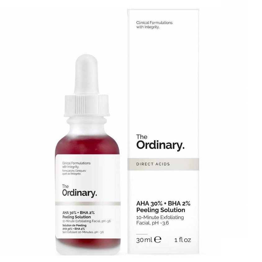 Serum Tẩy tế bào chết, cải thiện mụn, vết thâm tái tạo da The Ordinary AHA 30% BHA 2% Peeling Solution (30ml)