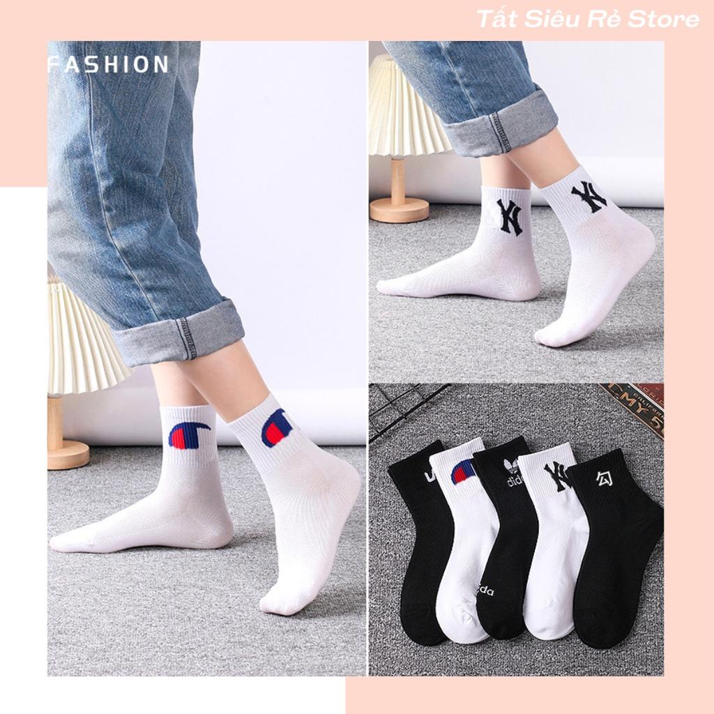 Tất Vớ Nữ Nam NY Thể Thao Năng Động Hot Trend Chất Liệu Cotton Mềm Mịn