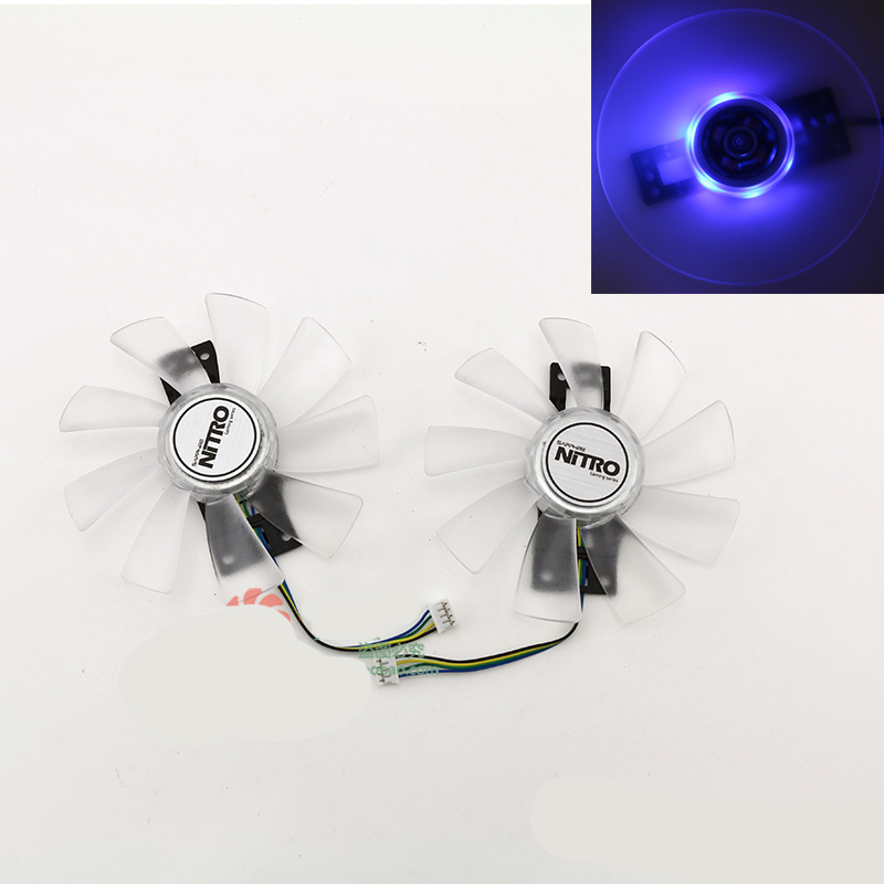2pcs QUẠT GPU GAA8B2U / GAA8S2U cho Sapphire R9 380 380X Quạt thay thế card đồ họa 2g / 4G D5 Quạt 4Pin Video Quạt làm mát VGA