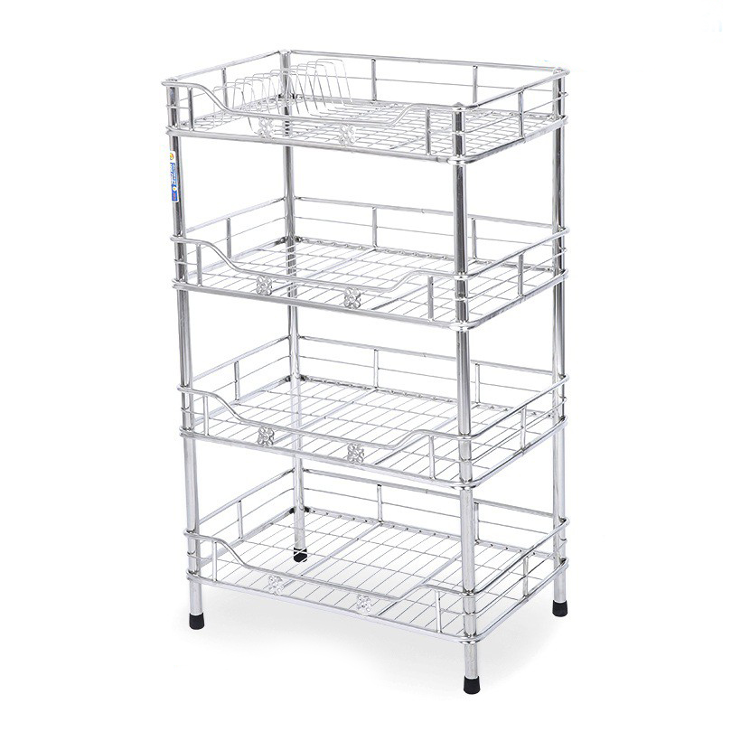 Kệ bát inox 3 tầng 50x30x66cm - kệ inox để chén bát - kệ để gia vị inox cao cấp
