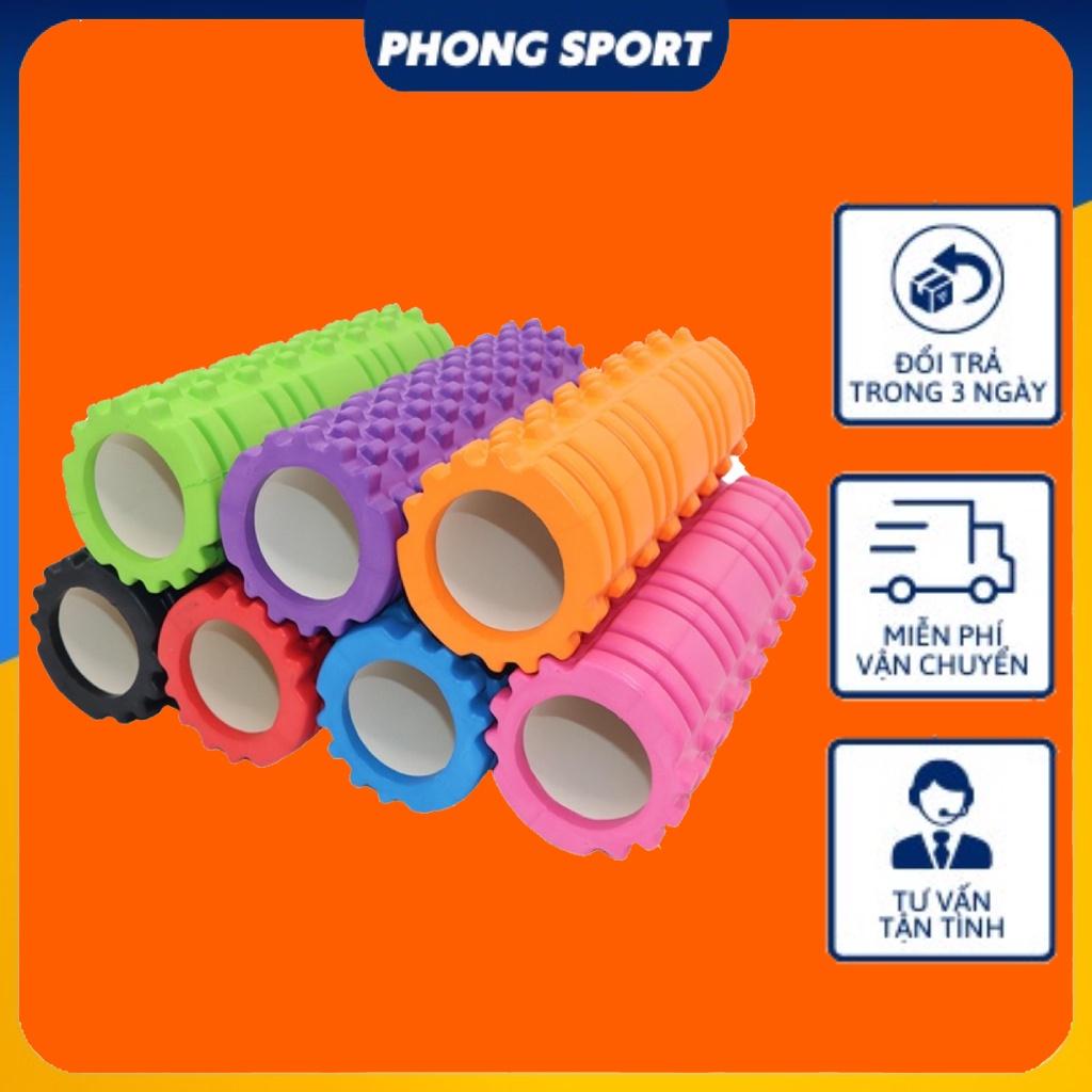 Con lăn Yoga Massage Foarm Roller, ống trụ lăn xốp thể thao giãn cơ có gai roam rollet cao cấp