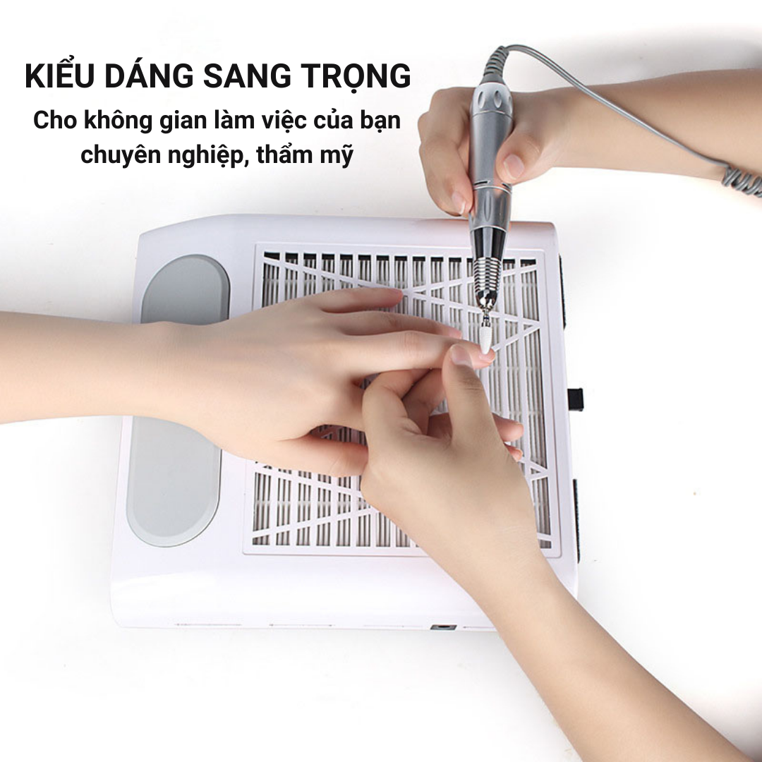 Máy Hút Bụi Nail BQ858-8, Máy Hút Bụi Móng Cao Cấp Công Suất Lớn 80W, Hút Siêu Sạch Chuyên Dụng Cho Ngành Nail